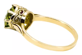 14k žlté zlato Žltý peridot  Vintage craft vrc366y